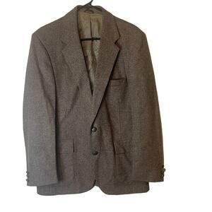 Woff By Farah Men's Size 42R 100% Pure Wool Houndstooth 2 Button Blazer